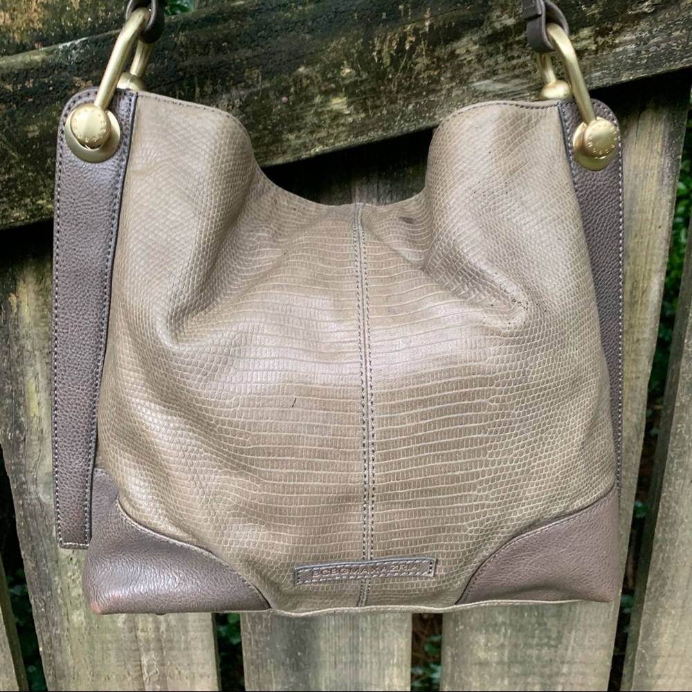 BCBGMaxAzria leather embossed hobo bag purse - Picture 4 of 16